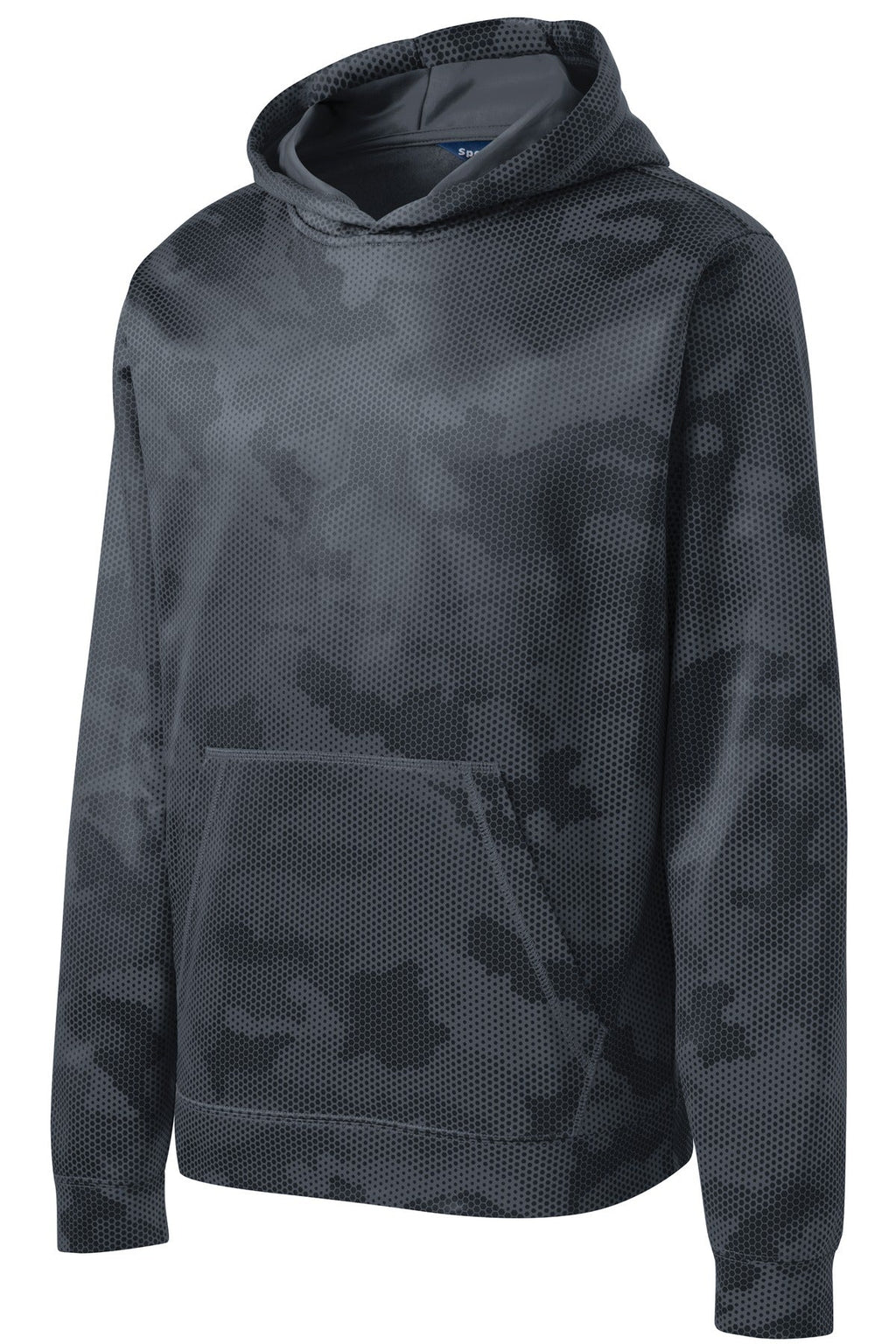 Sport-Tek Youth Sport-Wick CamoHex Fleece Hooded Pullover.  YST240