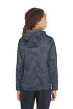 Sport-Tek Youth Sport-Wick CamoHex Fleece Hooded Pullover.  YST240
