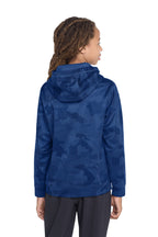 Sport-Tek Youth Sport-Wick CamoHex Fleece Hooded Pullover.  YST240